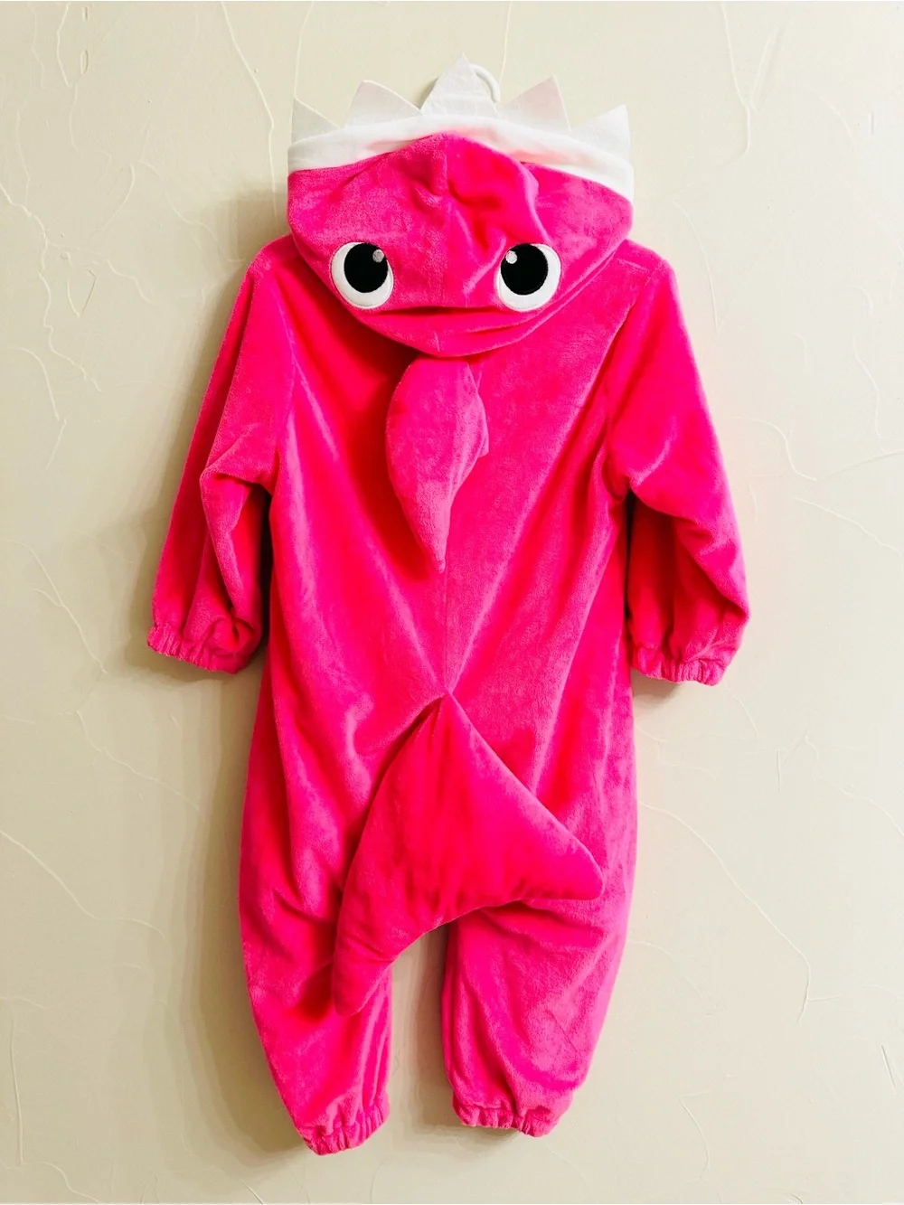 Pink Baby Shark Hooded One-Piece Romper Size 18-24 months